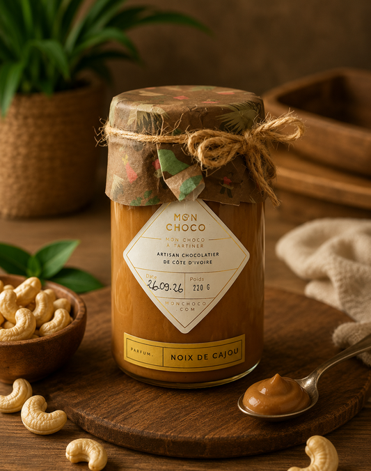 Pâte à Tartiner Noix de Cajou & Cacao – MonChoco